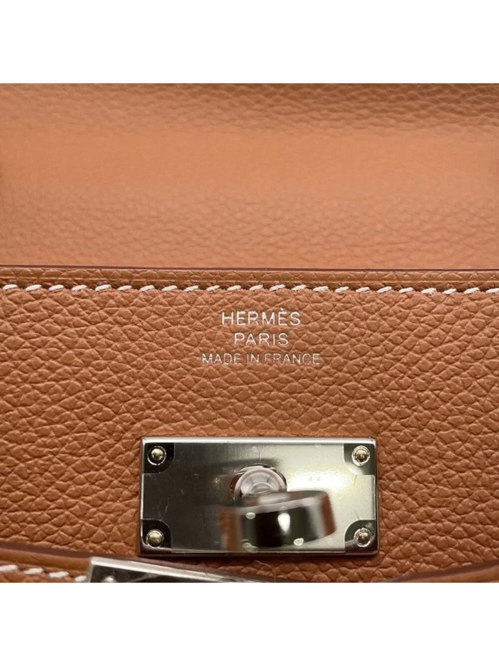 Hermes Kelly Wallet Long to Go Gold Silver Evercolor